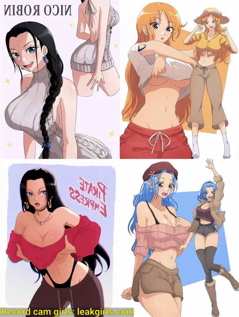 Nami, Robin, Vivi, and Hancock by OpalixArt posted by FbXVSWG5Vae
