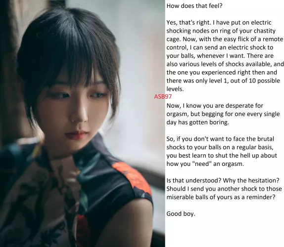 Nasty shock to the balls definitely help keep you in line by youngasianguy1