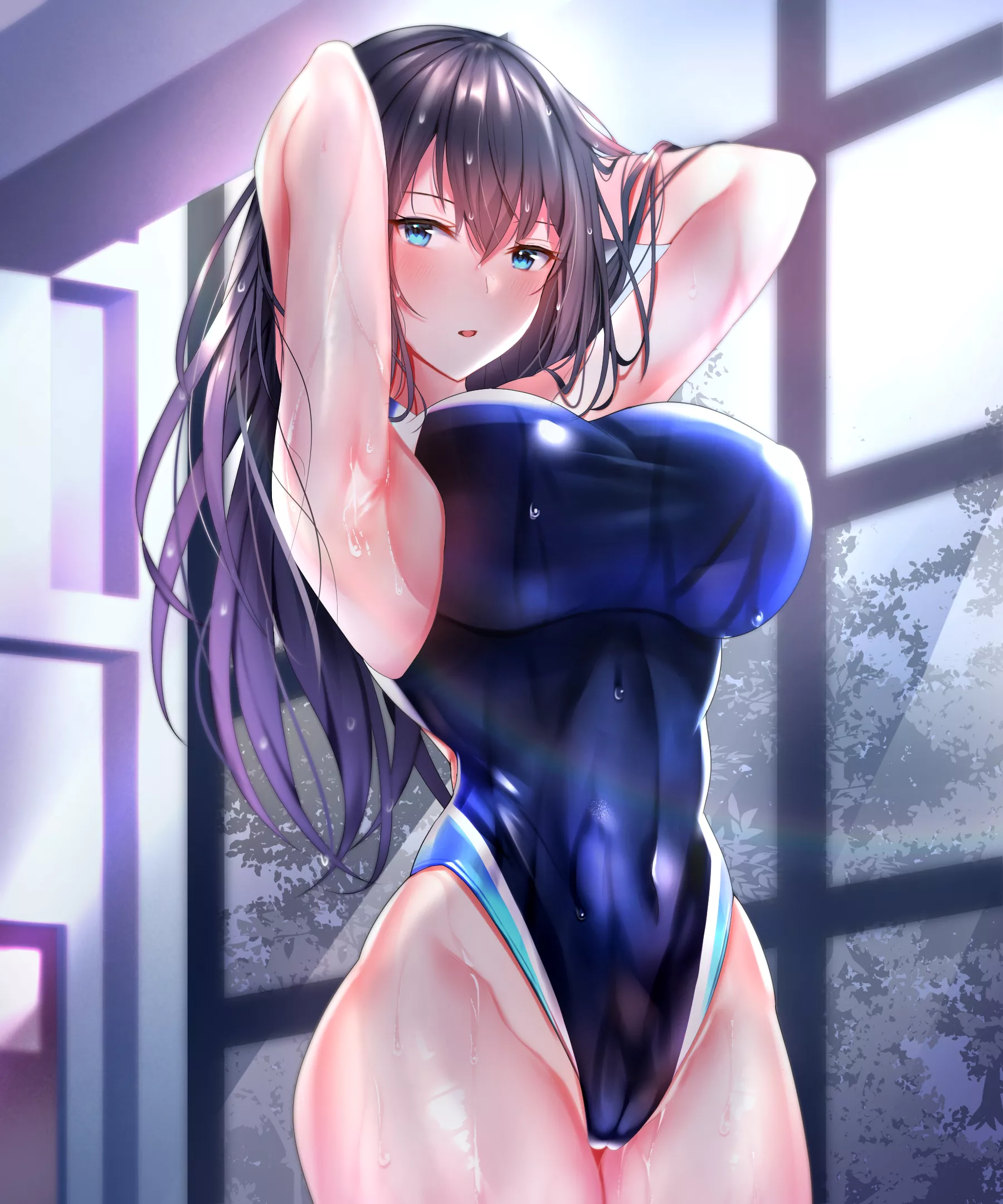 Natsuki Kato All Wet Arms Up Swimmer (Yuyu) [Hame X Tore] posted by sequence_string