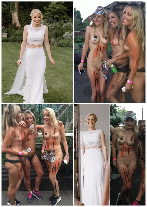 Naughty bride likes to get naked in public by henry1994hoove