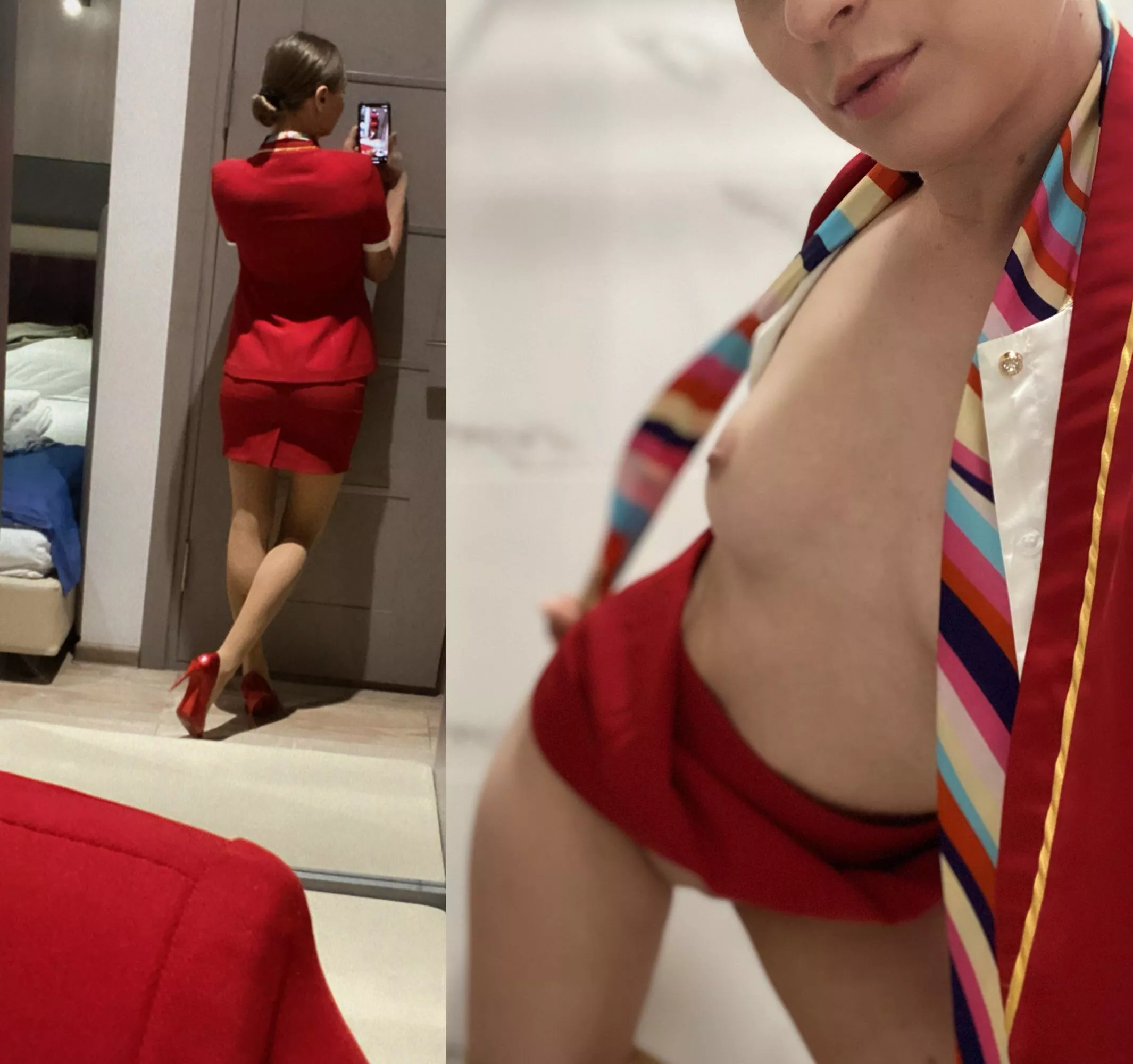 Naughty flight attendant at layover posted by TerraFormer001