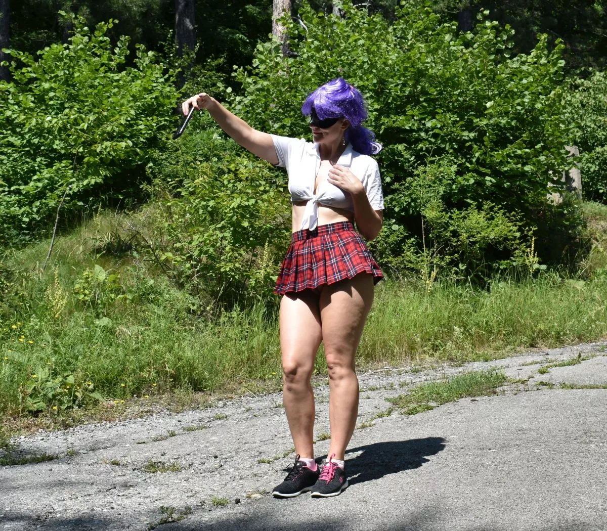 Naughty selfies in the park [OC] posted by MsMoonberry