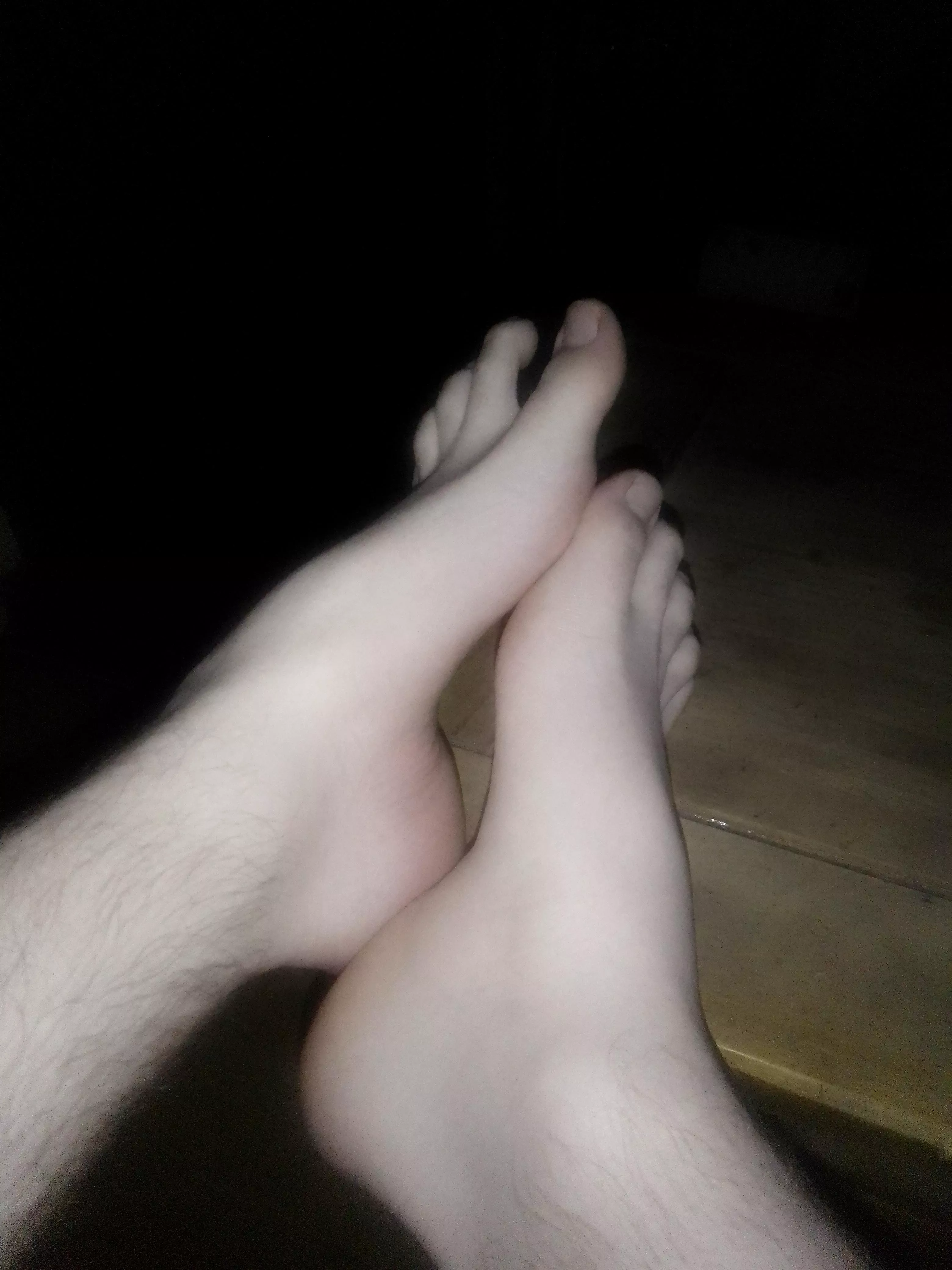 need a face to rest my feet on 😈 posted by Nano3689