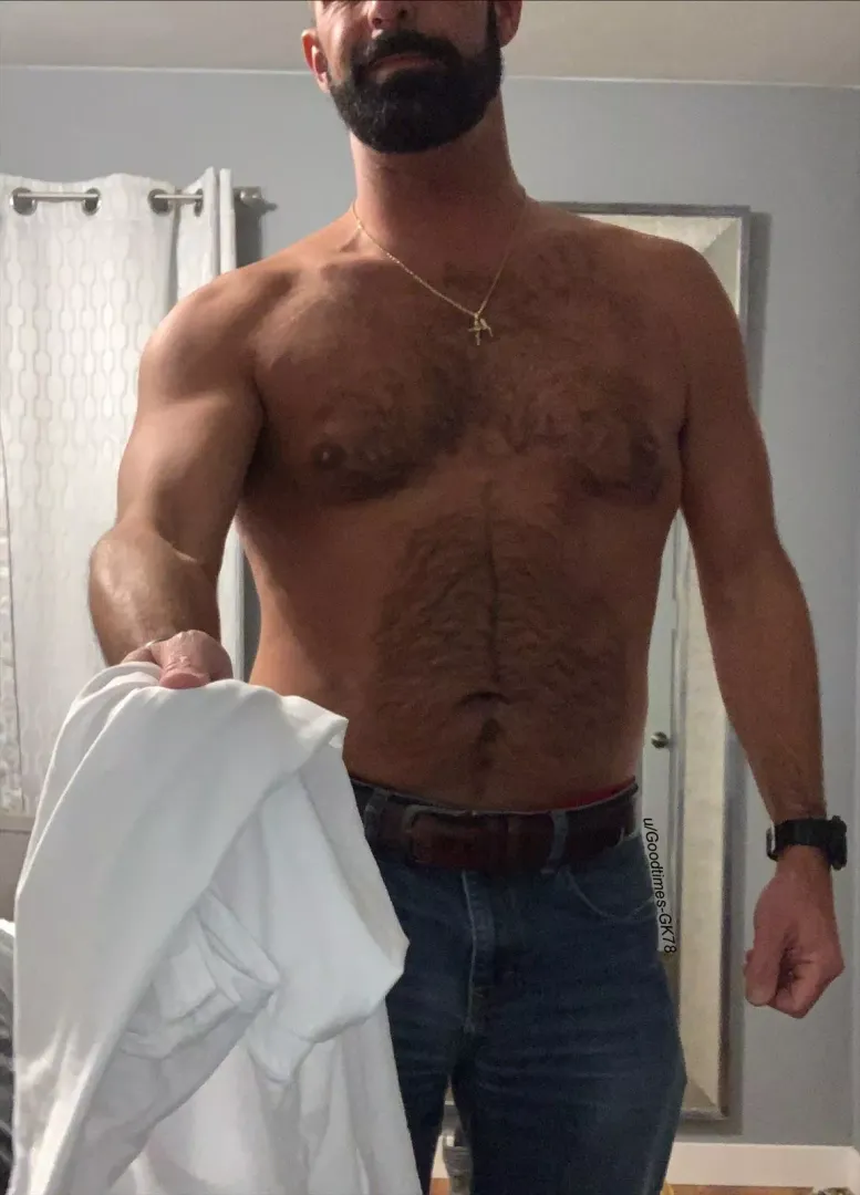 Need a new sleeping shirt babe? You can wear this one. I love when you’re wrapped in my scent. posted by Goodtimes-GK78