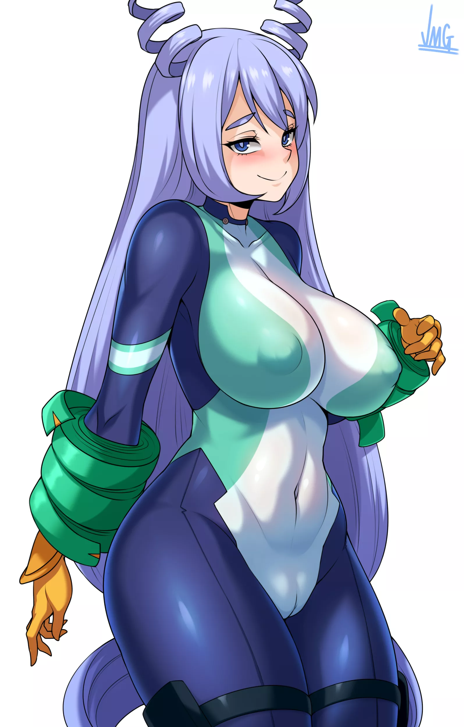Nejire Hado Blushing Eye Contact (JMG) [My Hero Academia] posted by sequence_string