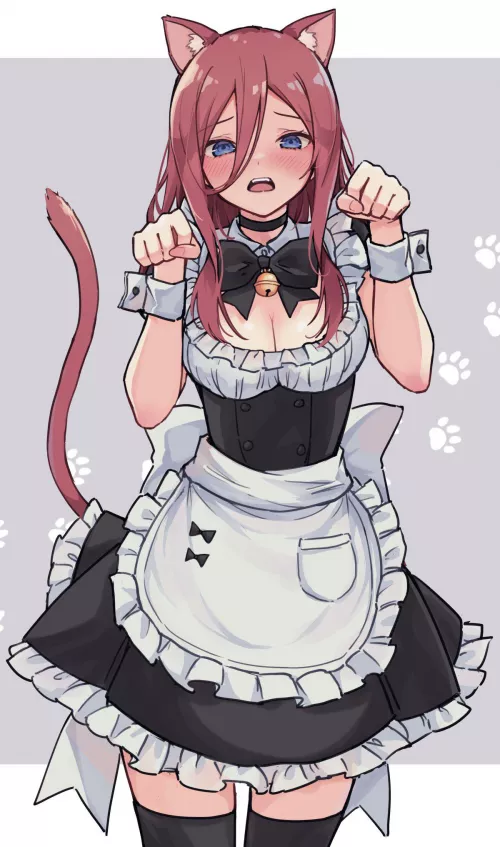 Neko Maid Miku by Natsu_1000