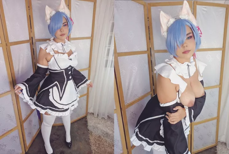 Neko Rem! Rezero by Mariigabiicosplay by mariigabiicosplay