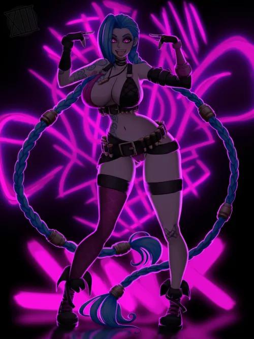 Neon Madness, Jinx (Waifuholic) [League of Legends] by Kiwis4Life