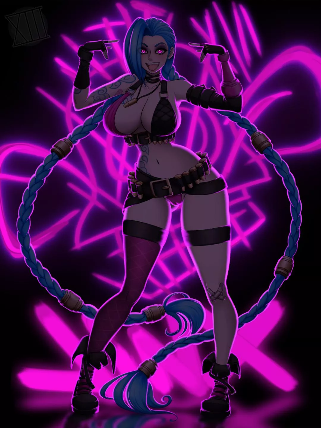 Neon Madness, Jinx (Waifuholic) [League of Legends] posted by Kiwis4Life