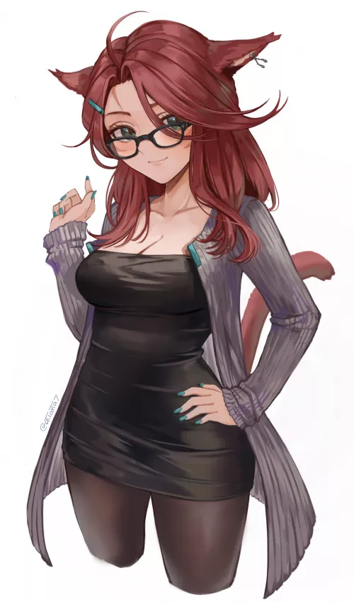 Nerdy nekomimi by ChristianBonifacio1