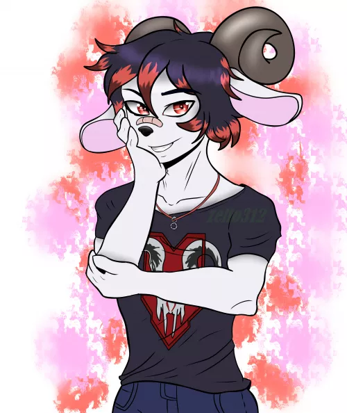 New commission done! This time a half body draw of the OC of a discord user :D hope you guys like it (Art made by Zelfos312) by Zelfos312