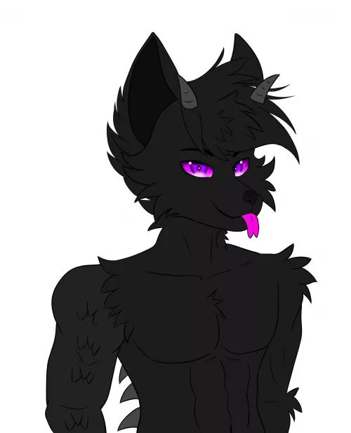 New draw! This is a wolf dragon hybrid named aqua, which by the way has no back legs but I didn't drew xd It was made for an art trade, hope ya like it (Art made by Zelfos312) by Zelfos312