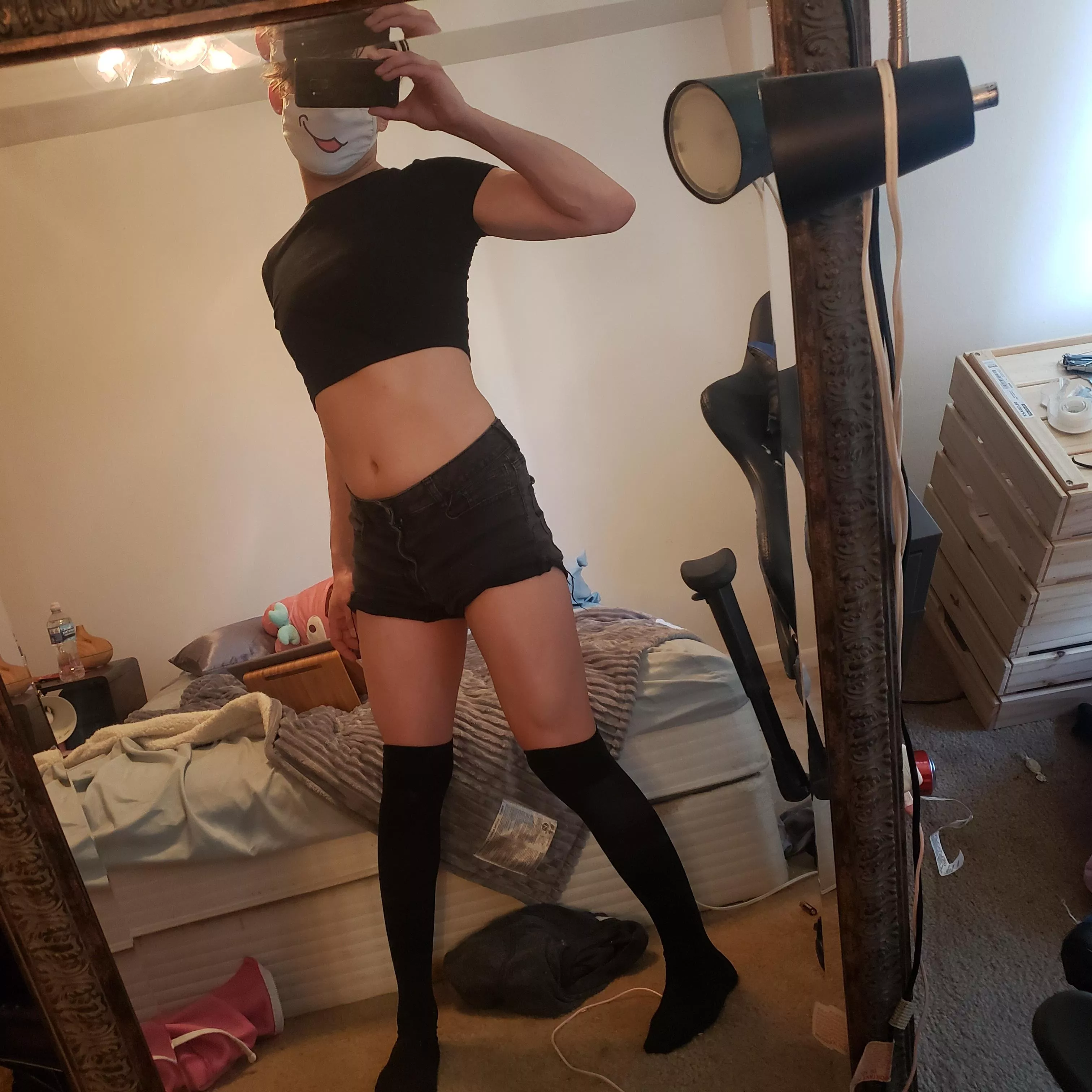 New Femboy was super nervous about taking pics but glad I did in the end . More pics on my Twitter: https://mobile.twitter.com/Doughnu17402386 posted by Practical_Neck_3125