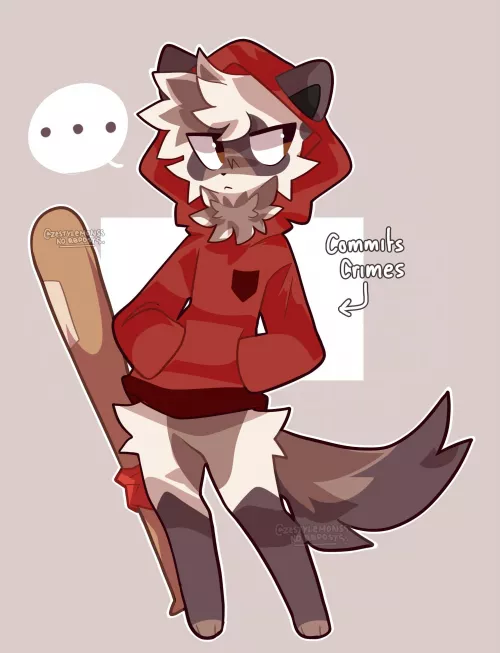 new ferret oc [ art by me @zestylemonss on twitter ] by Iazuli