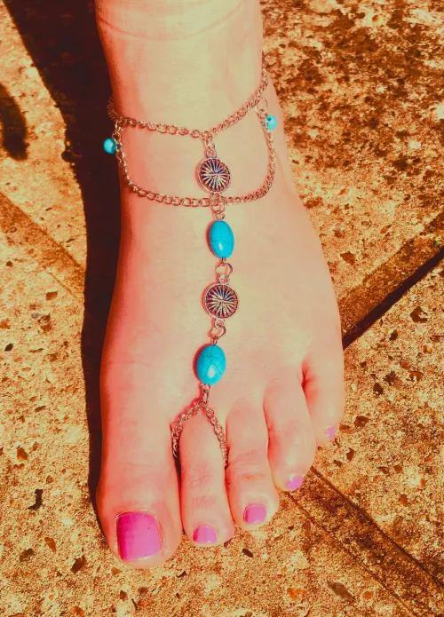 New foot jewellery... you like? ;) by Wooden_Ad_9103