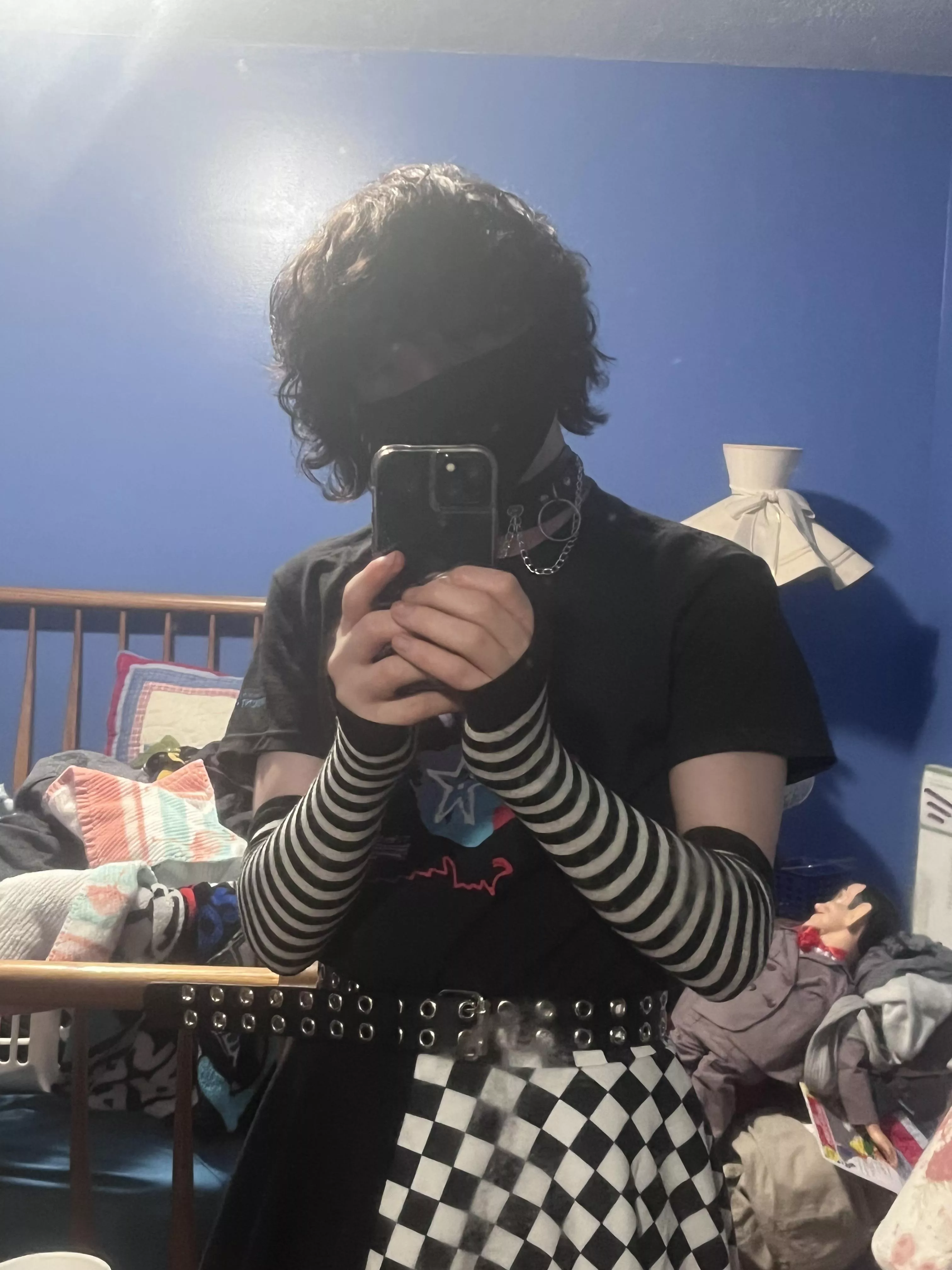 New hair style! (Yes I know my rooms messy) posted by Agile_Television_225