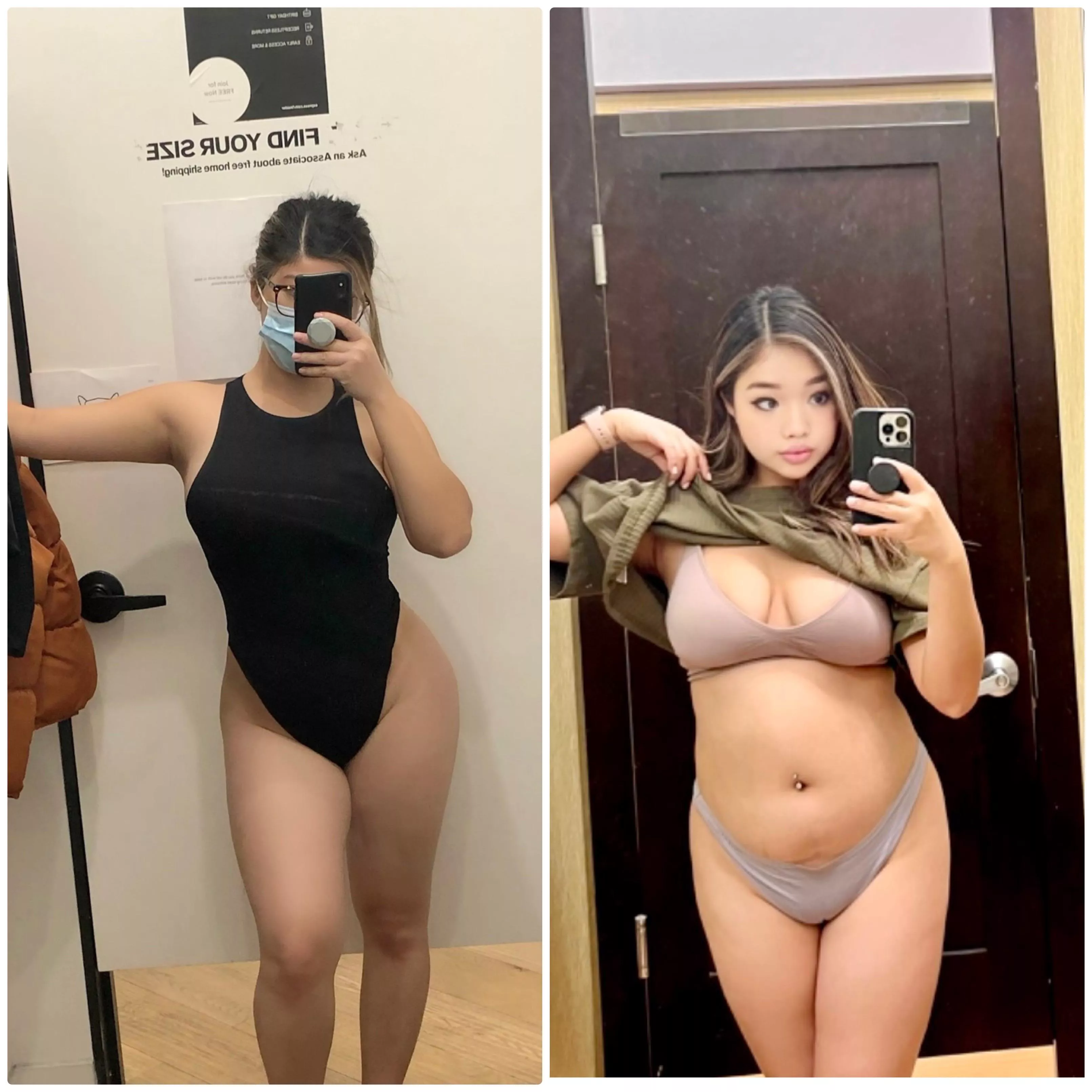 New kind of curves in the fitting room 🙈🙈🙈 posted by azn_mami