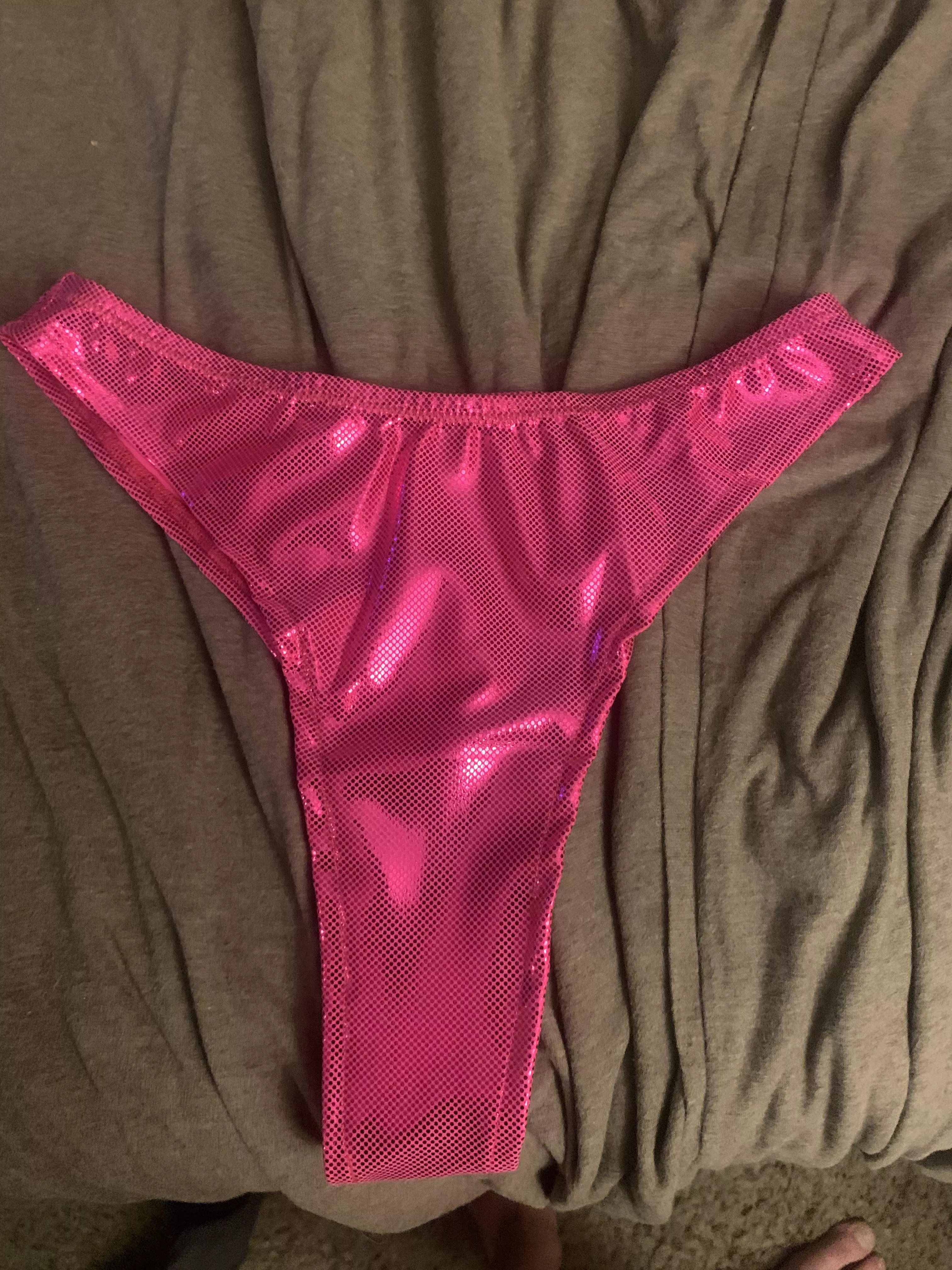 new metallic panties that my GF ordered for me, debating if I should try on.. posted by McWARpug