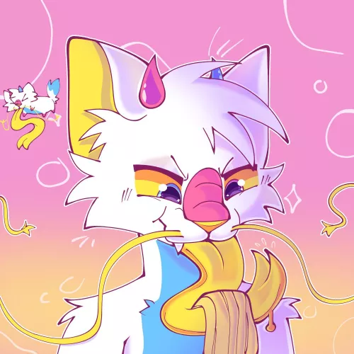 new noodle eating technique?! by catchungie