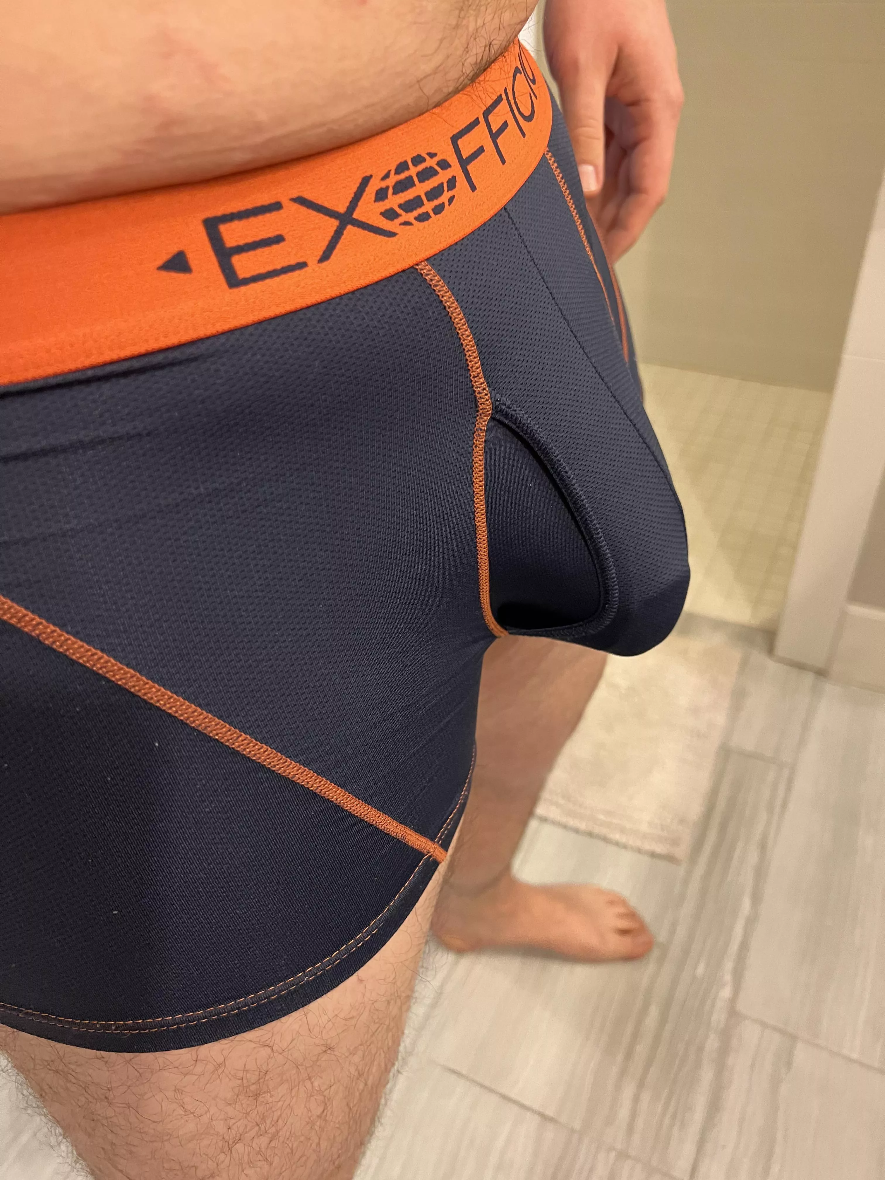 New pair does a nice job cupping the package! posted by qazdingo