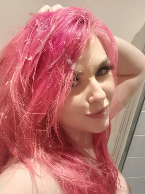new pink hair used for target practise by MandyFoxxx