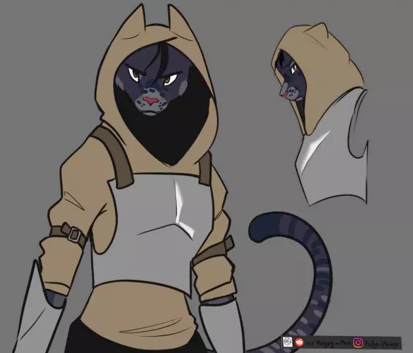 newest piece of my tabaxi (dnd) comisions are open by Megsy_Moo