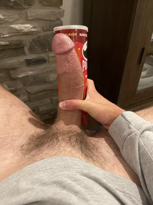 Next to a pringles can? Sure why not! by Horsedickteen