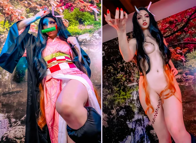 Nezuko from Demon Slayer by Aery Tiefling [OC] by AeryKorvair