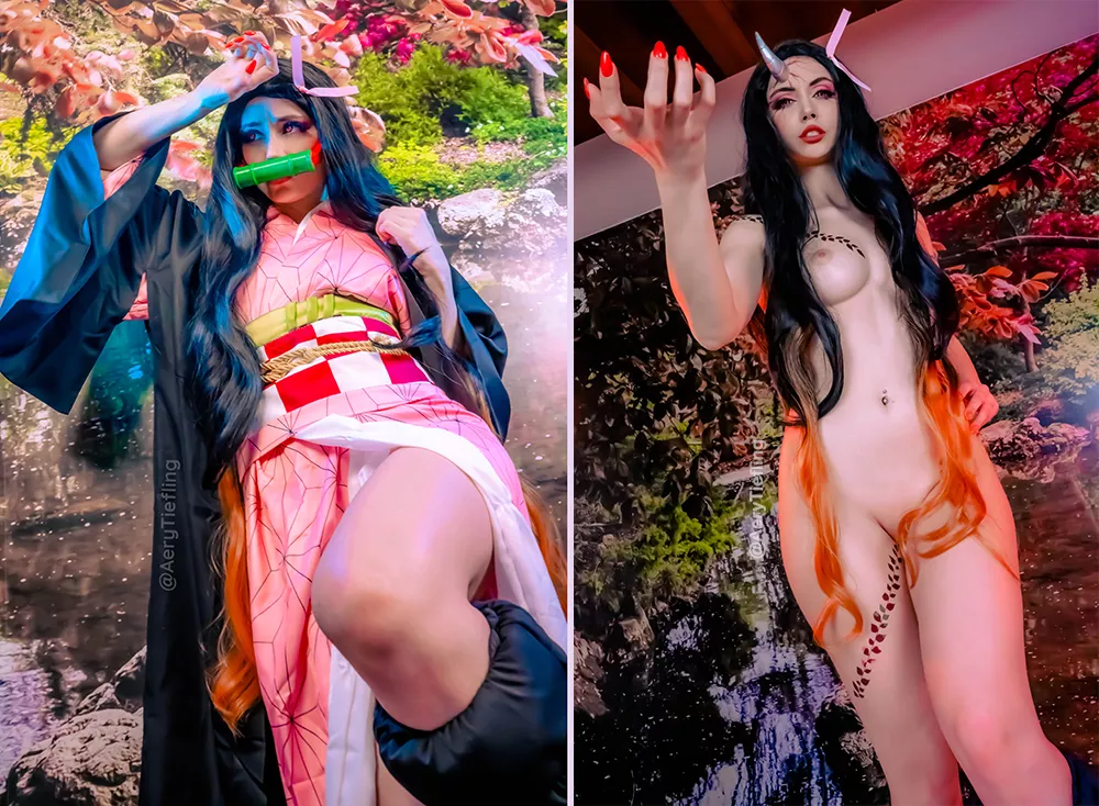 Nezuko from Demon Slayer by Aery Tiefling [OC] posted by AeryKorvair