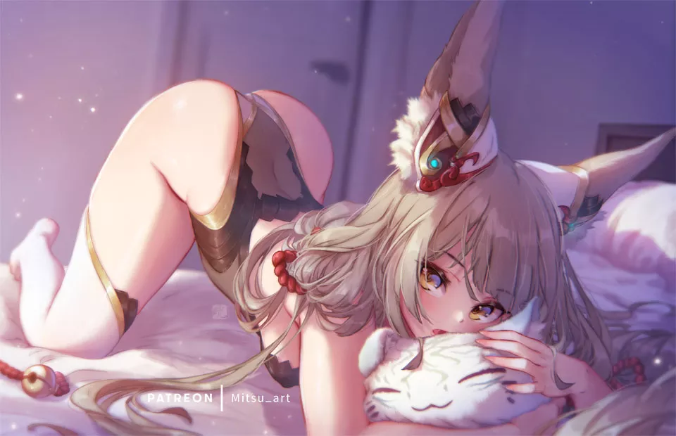 Nia from [xenoblade] being a good little kitten (mitsu_art) posted by mysteryallure