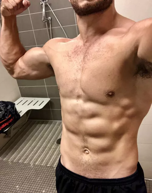 Nice and sweaty after workout by Manthonyjock13