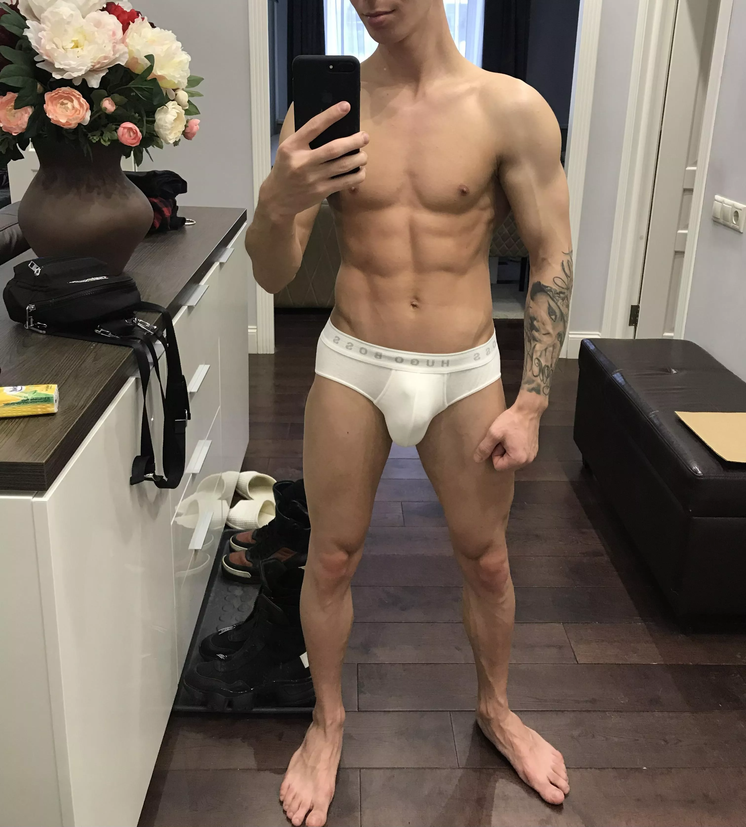 Nice bulgies in white undies posted by BIG_XL_BOY