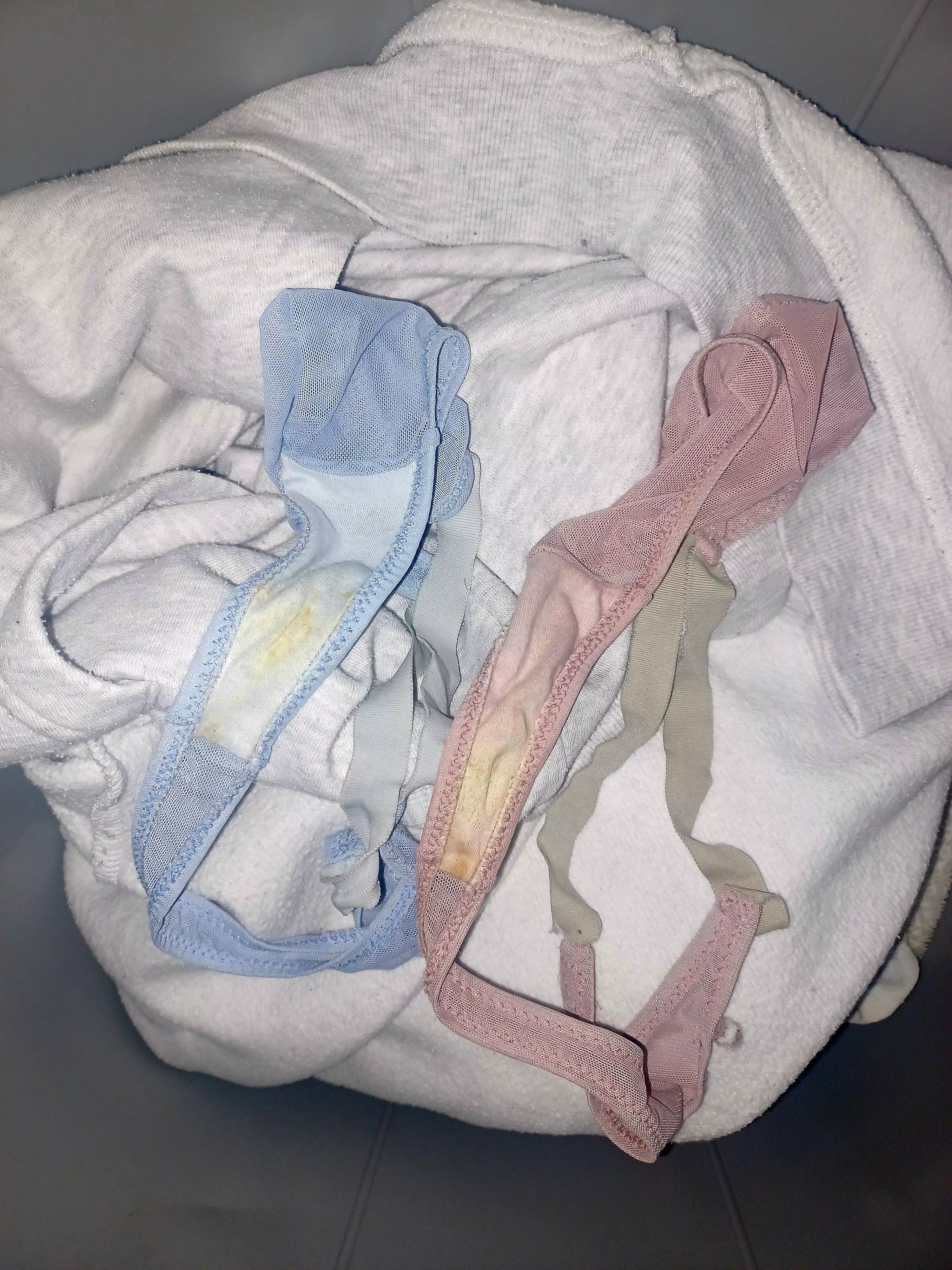 Nice pair of pussy stained thongs posted by Bigwazza12