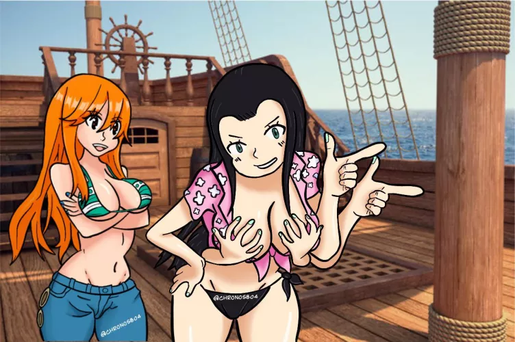 Nico Robin and Nami by me @Chronos804 by Shy-Fungi