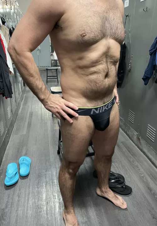 Nike jockstrap at the gym by newarkewr