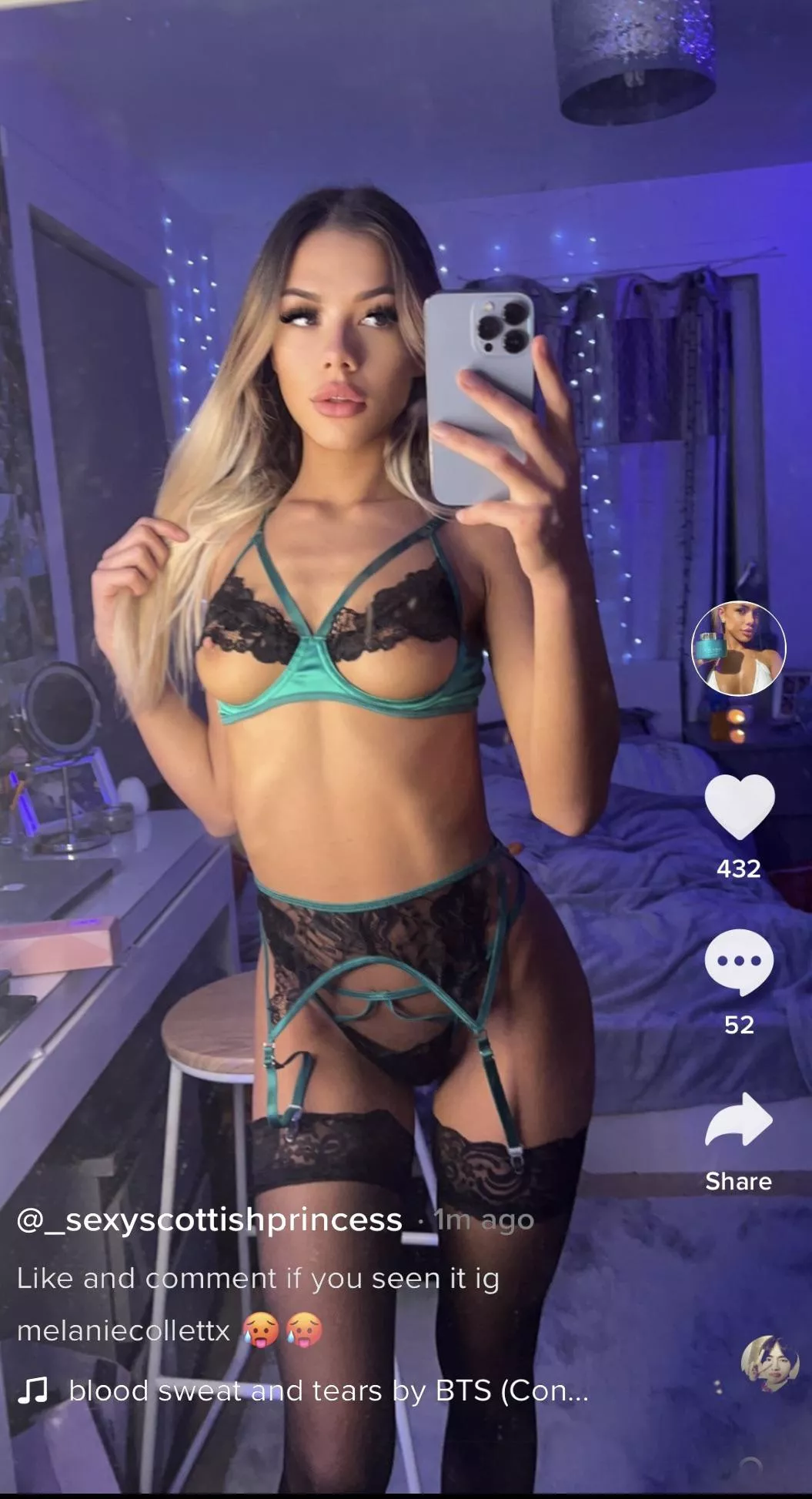 Nip slip https://vm.tiktok.com/ZMLQkmPrx/ posted by Sexyscottishprincess