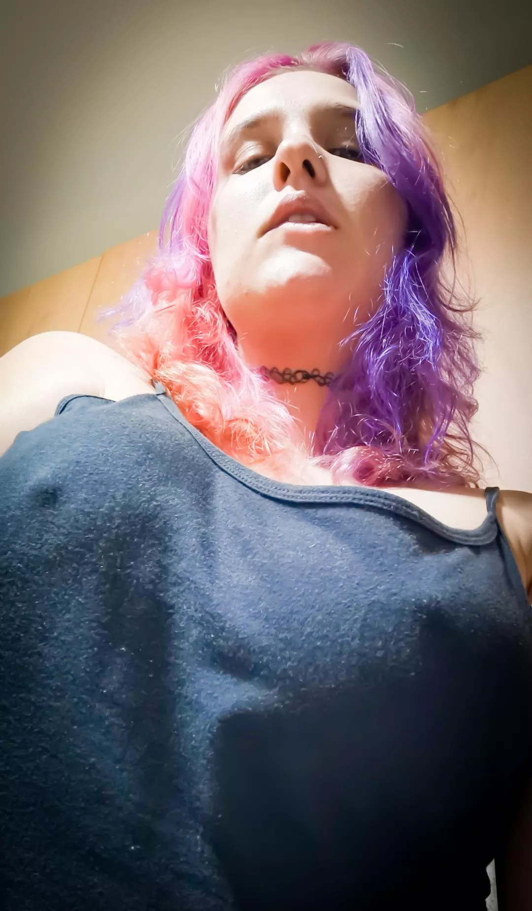 No bra no makeup. Do you like it? posted by YoMommaSoFat69