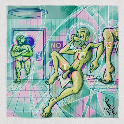 “No Cruising in the Steam Room” \\ Original art by me: Sandy Devastation by Sandy-Devastation