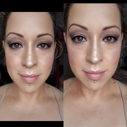 No lipstick yet cuz I'm gonna do my hair and I don't want my hair to get stuck in it, but this is today's makeup by lilmistressfluffy