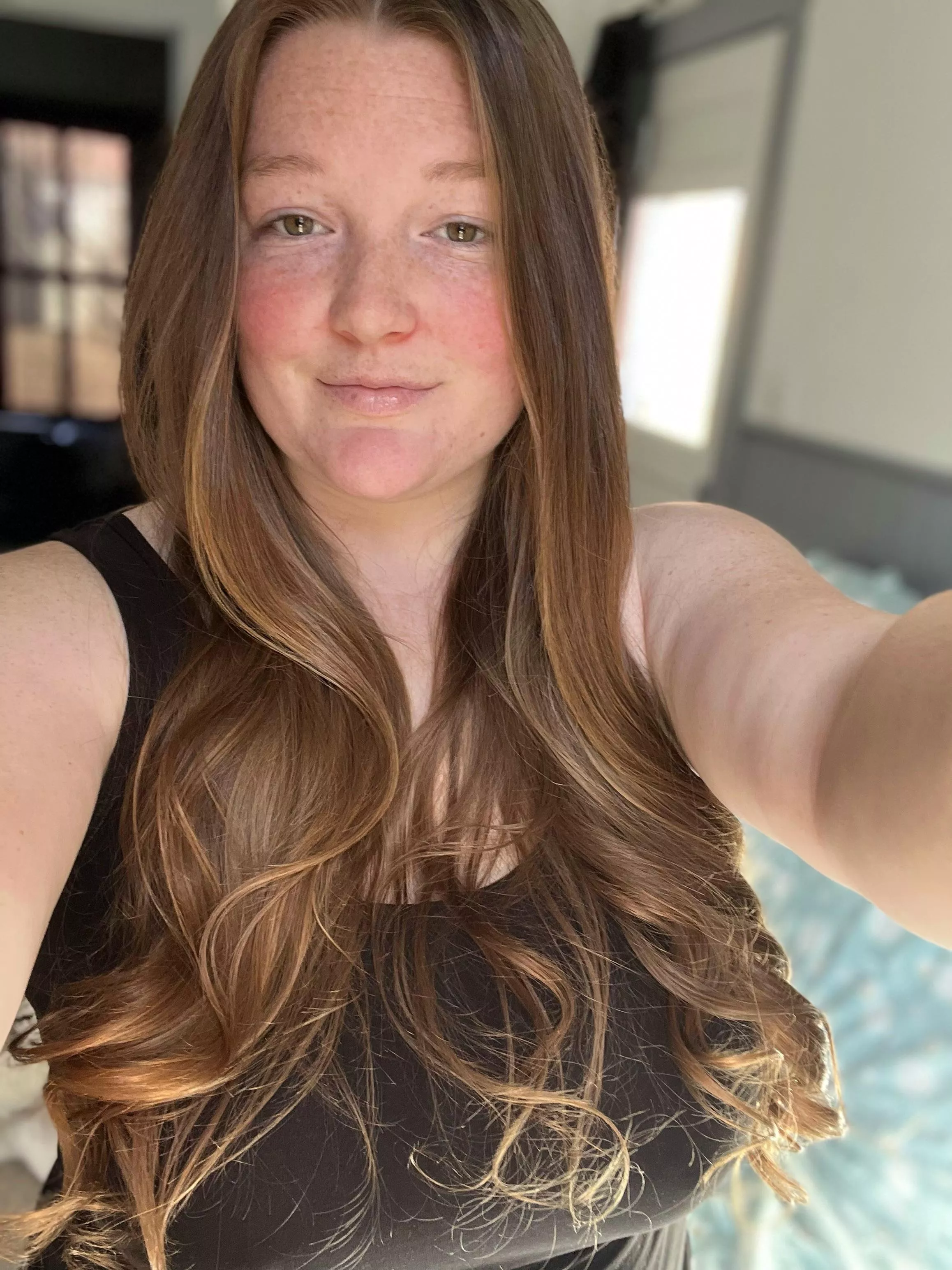 No makeup= more visible freckles 🥰 posted by pussiesncream