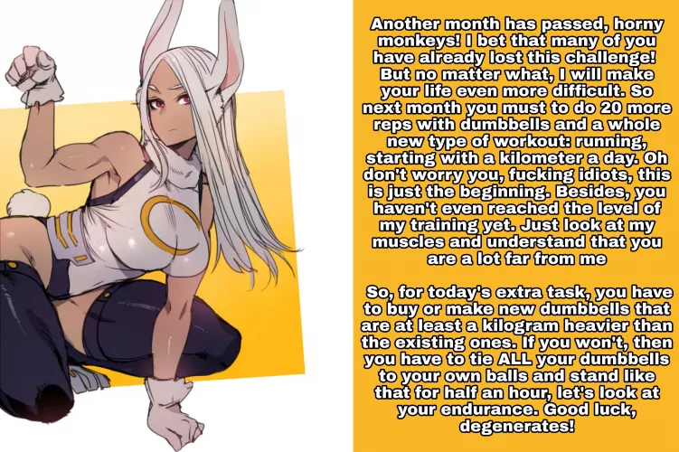 [No Nut Year] [Challenge] with [Miruko] (Part 3). [My hero academy] [Rumi Usagiyama] [Orgasm denial] [Femdom] [Training] [Artist: ratatatat74] by Forward_Vermicelli28