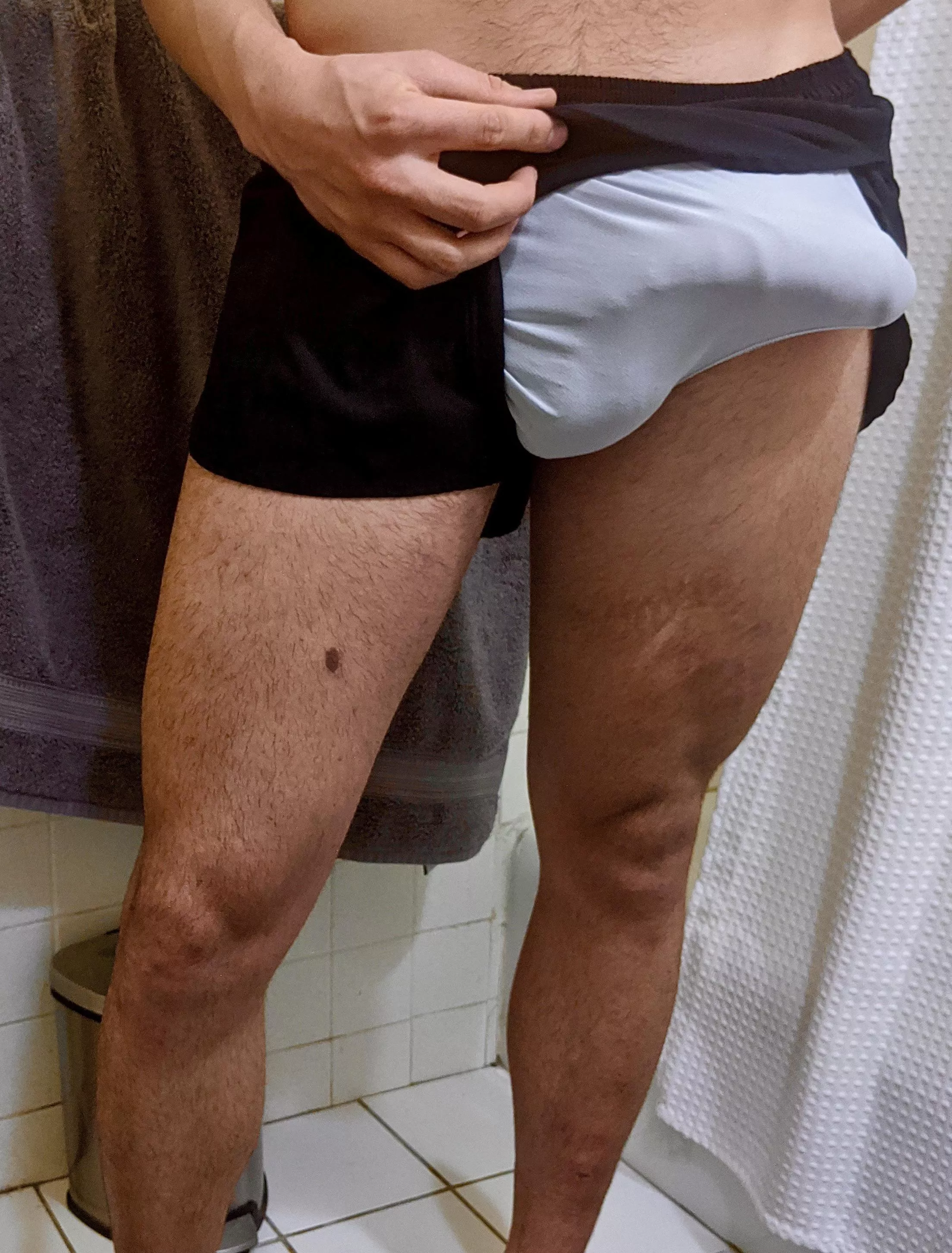 No one knows what I’m hiding under these short shorts posted by _hm_