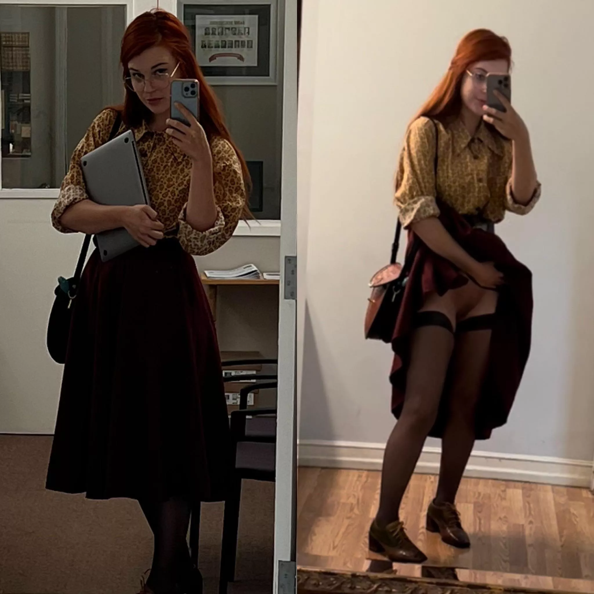 No panties at the office today. posted by The_StuffedOlive