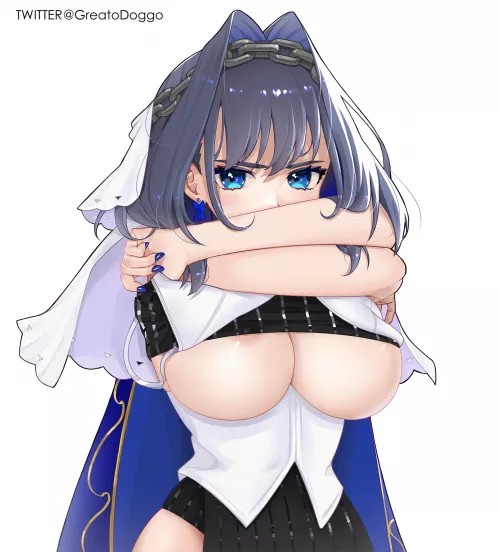 No peeking!! [Ouro Kronii - Hololive EN] by poopycacashire