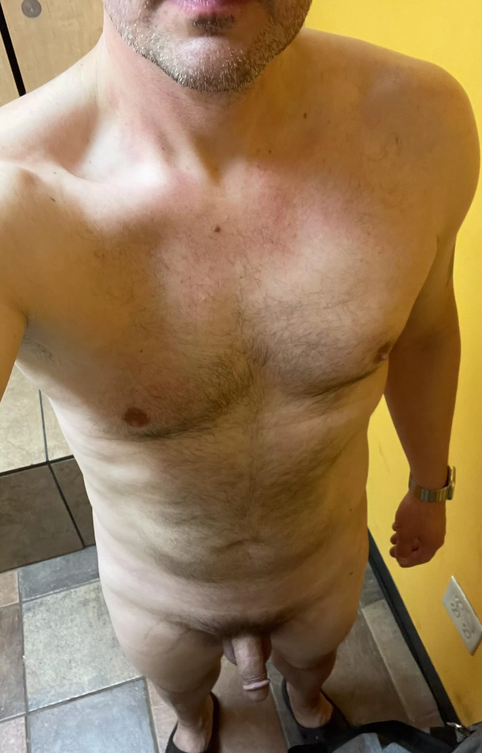 Not a great angle (my arms are only so long) or flattering pic but I like locker room nudes because I feel great and my confidence is boosted after a good run/workout. Lost another few pounds and still working on the belly but I’m ok with the progress. posted by Apprehensive_4201