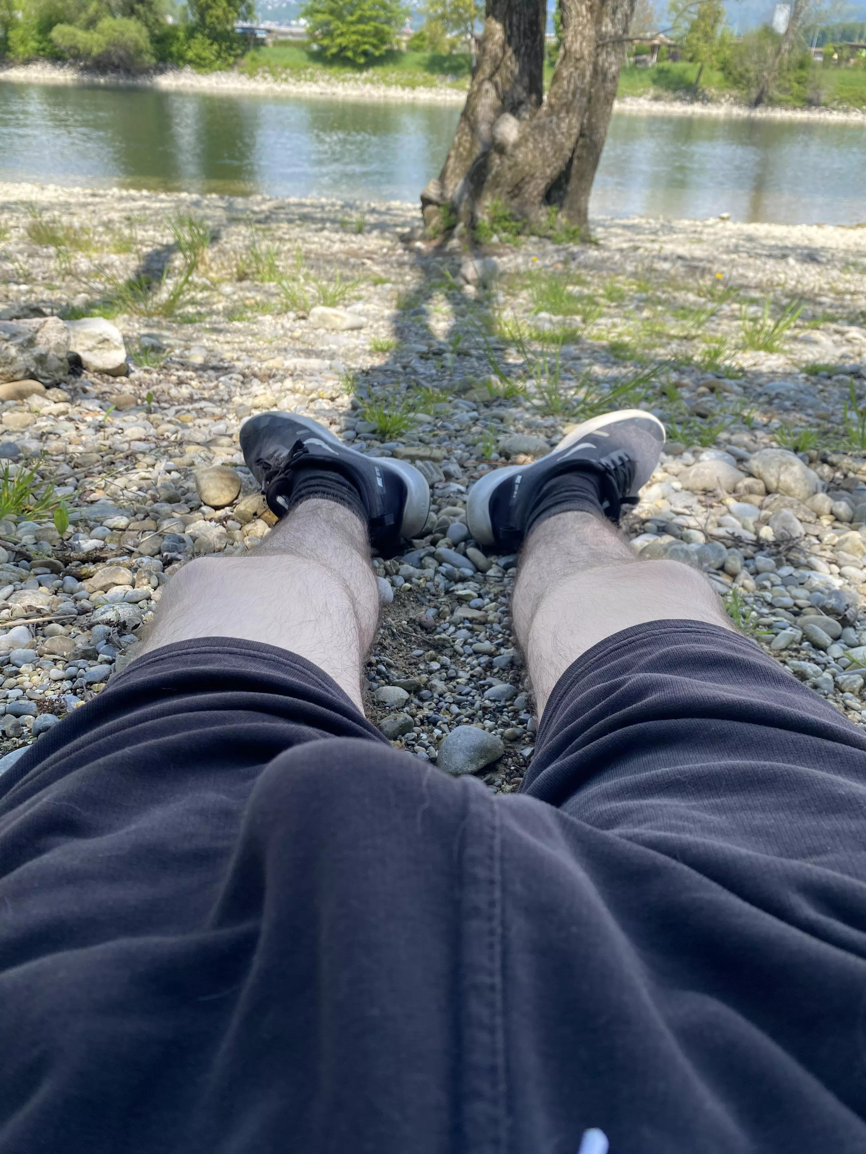 Not even hard and showing that much. Were these shorts a bad choice to go outside? posted by OpenforStuff