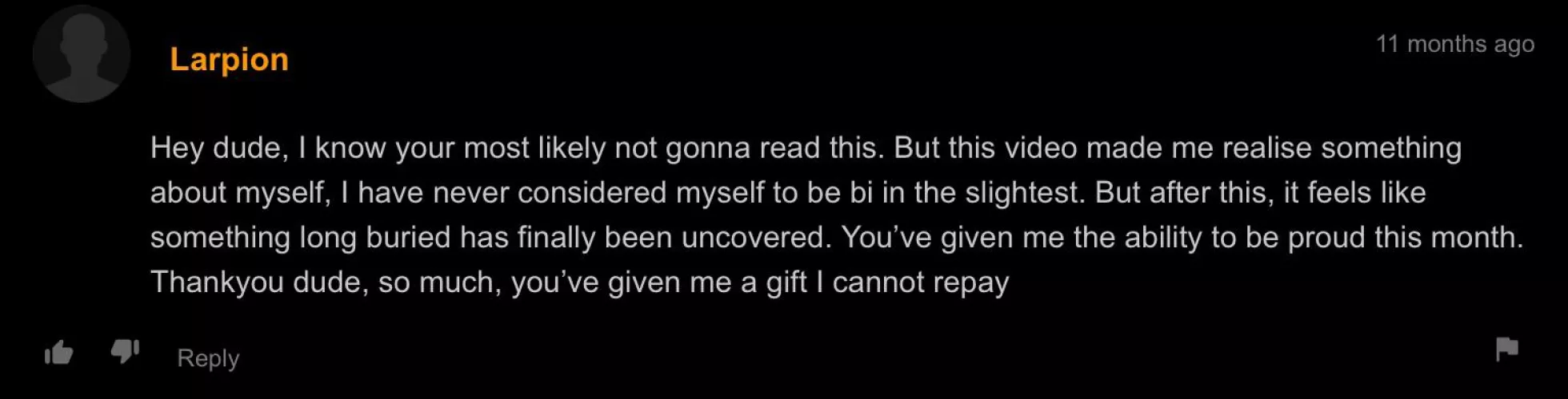 Not Funny, Probably the Most Wholesome Pornhub Comment I’ve Ever Seen by OrangeSOMM
