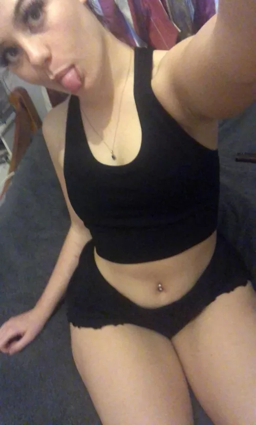 Not the best quality photo but the weather was so good today so crop top and flowy shorts for pyjamas since it’s still hot!! by saoirsesstupidshit