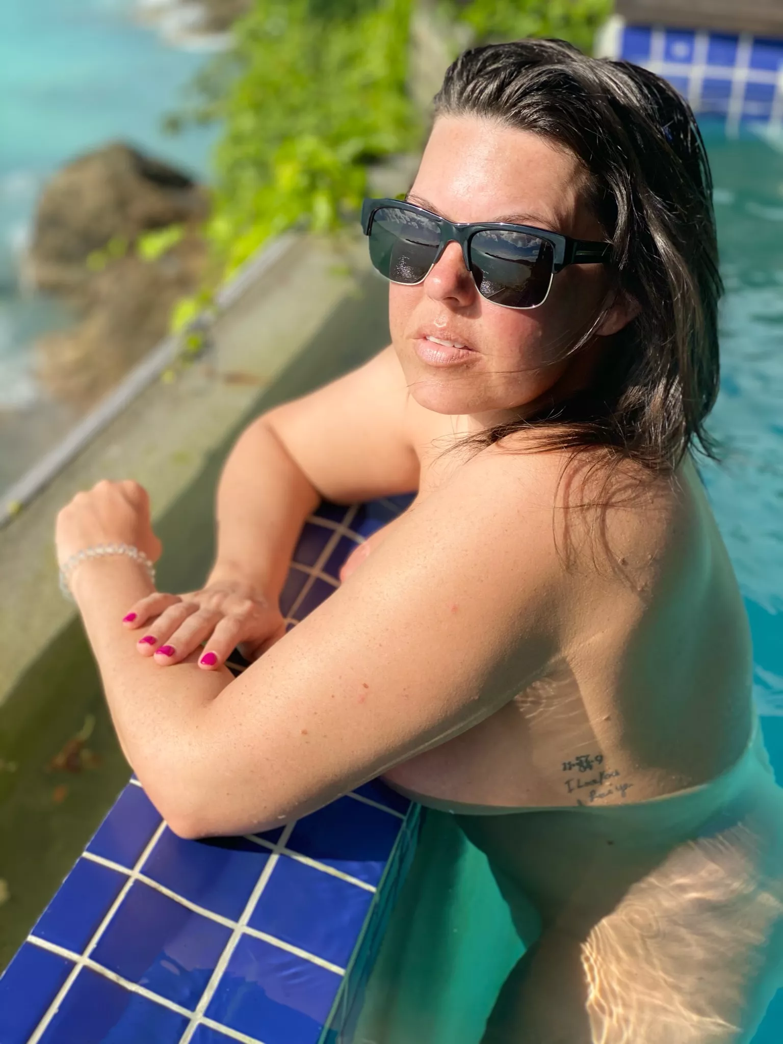 Nothing better than being naked in the pool on vacation. Island time is the best time! posted by JaneTheExhibitionist