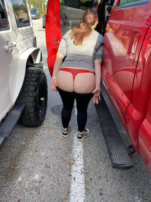 Nothing like a good red thong in public by steamin4l